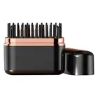 Mini Cordless Hair Straightener Brush Portable Straightening Brush for Travel