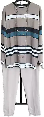 New Brunello Cucinelli $2595 XL IT/fit 10-14US Cashmere/Monili/Sequins Pullover