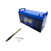 Kings 12V 138Ah AGM Deep Cycle Battery + Rechargeable Lithium LED Worklight