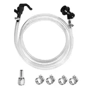 5 FT Ball Lock Beer Line Assembly Kit,Tubing Ball Lock Quick Disconnect for Cornelius Beer Dispense Transparent Black