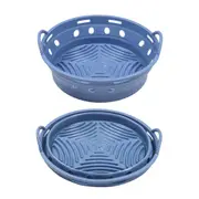 Round Foldable Air Fryer Silicone Pot Reusable Air Fryer Basket Oven Baking Tray Pan Air Fryer Liner