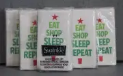 Swankie Christmas Holiday Lot of 6 Pocket Tissues Eat Shop Sleep Repeat NEW