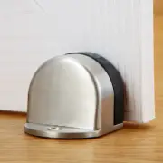 Stainless Steel Non Perforated Door Stop Bedroom Anti-Collision Rubber Door Stop