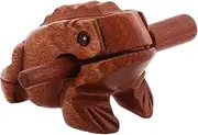 ERINGOGO Sound Mini Musical Instruments Wood Frog Instrument Frog Things Wood Block Percussion Sound Musical Instrument Frog Sound Effects Animal Instruments Wooden Light Brown