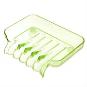 Soap Box Anti-slip Waterfall Shape Suction Cup Fixation Draining Plastic Candy Color Waterfall Soap