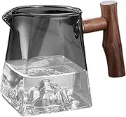 330ml Glass Coffee Pot with Mountain Design, Espresso Server and Heat-Insulating Coffee Maker Replacement, Pour Over Coffee Beaker for Home, Travel, and Camping, Stylish and Practical Carafe