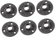 Angoily 1/2 Cast Iron Floor Flange Set Black 12PCS Wall-Mounted for Shelves Frames and Decor