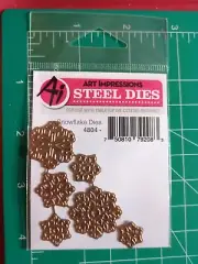 Art Impressions Die Set 4 Sizzix & Spellbinder Metal Thin Cut 4804 Snowflake