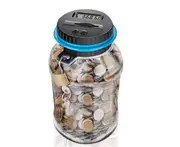 Electronic Real Money Coin ATM Machine Plastic Large Saving Counting piggy bank Safe Lock Box Kawaii Cute Stuff