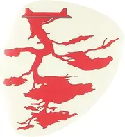 The Decal Guru 2095-MAC-13P-DR Bonsai Tree Vinyl Sticker, 13" MacBook Pro (2015 & Older), Red