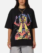 [73 Studio] 73 Studio Marvel Fantastic Four Galactus Universe T-shirt Black Acidwash - Size XL XL Black Acidwash