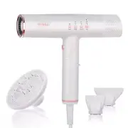 Professional Hair Dryer with High Speed Brushless Motor Negative Ionic Foldab...