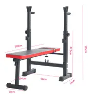 Topko Weight Bench Press Multi-Station Fitness Weights Squat Rack Incline Red