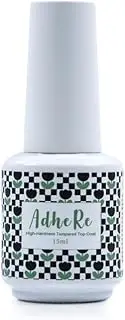 ADHERE High-Hardness Tempered Top Coat- 15ML/0.5fl oz Top Coat Gel Nail Polish, Glossy Shine Finish and Long Lasting, Soak Off Nail Lamp Gel, for Home DIY and Nail Salon