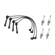 Bosch Ignition Leads + 4 x Denso TT Spark Plugs for Ford Laser KJ KL B6 I4 1.6L