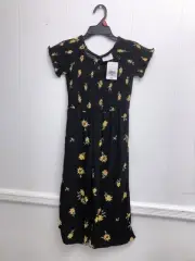 Miss Mango black/golden floral cropped jumpsuit (12-16T)