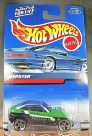 2000 Hot Wheels Mainline/Collector #140 JEEPSTER Green SilverPaint Base w/5DotSp