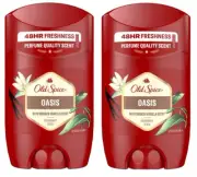 Old Spice Oasis Deodorant Stick 50ml (Pack of 2) 48H Fres Long-lasting Fragrance
