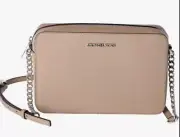 Michael Kors Jet Set East West Saffiano Leather Crossbody Bag - Camel, Large