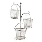 Snackers Serving Tree with Mini 3 Bucket, Silver