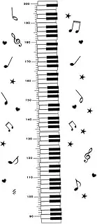 UPKOCH 1Sheet Room Decorative Decal Removable Piano Pattern Wall Sticker for Bedroom Living Room Corridor Shop and Mall Wall Adornment