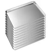 Baking Sheet Tray Set of 10 Stainless Steel Baking Pan Cookie Pan Sheet