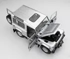 1/18 Kyosho Scale Land Rover Defender 90 Silver Diecast Model Car Toy Gift