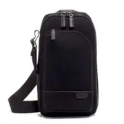 TUMI HARRISON Gregory Sling Body bag grain leather black NEW 6302035DP
