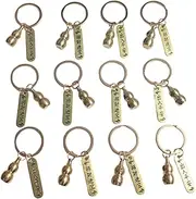 [GALPADA] 12pcs Zodiac Keychain Keychain Cute Keychains Gourd Pendant Car Key Chain Car Key Chain Pendant Handbag Charms Copper Gourd Backpack Keychains for Golden Brass