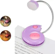 LUXSWAY Rechargeable Reading Book Light for Kids,LED Violet