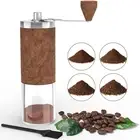 Manual Coffee Grinder, Stainless Steel Coffee Bean Grinder, Adjustable Burr C...