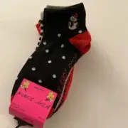 New 6 Pack Betsey Johnson Christmas Socks Snowmen J22