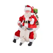 Gibson Gifts Classic Santa w/ Scooter Figurine Home/Tabletop Decor 24x25cm