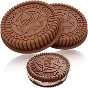 Meiyouju 2 Pcs Cookie Cake Pans,Oreo Cookie Silicone Molds 7.4inch Baking Silicone Molds,Food Grade Silicone Molds for Layer Cake,Pizza Tray Bakeware,Brownies, Baked Cakess