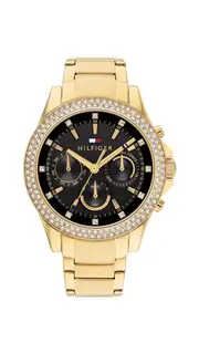 Tommy Hilfiger Haven Black and Gold Women's Watch 1782676