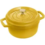 staub "Pico Cocotte Round Citron 20cm" Both Hand Cast Enamel Pot IH Compatible [