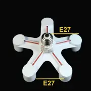 100pcs 1/5 Screw Multi Head Lamp Base LED Light E27 To E27 Lamp Head Converter