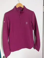 NWT WOMEN'S LEVELWEAR DAYBREAK PULLOVER, SIZE: M, COLOR: DAHLIA (J538)