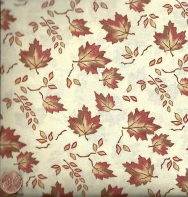 Sunrise Sunset cream leaves Holly Taylor Moda fabric