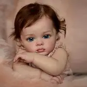 DSONE 23 Inch Lifelike Reborn Baby Dolls Girls Soft Silicone Vinyl Cloth Body Reborn Babies Looking Real Newborn Toddler Girl Doll Toys