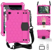 Hive iPad Case For iPad Mini 1/2/3/4/5 Durable Stand Cover With Shoulder Strap-RoseBlack
