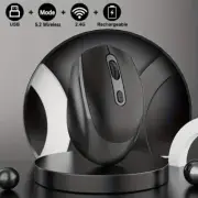 2.4G Rechargeable Dual Mode Wireless BT Mouse(Bluetooth 5.2+USB Receiver) Portab