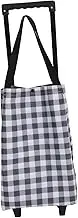 FIXOSHEE Collapsible Grocery Lightweight Portable Shopping Trolley Bag for Groceries Foldable Design for Easy Carrying for Supermarket Trips Reusable and Convenient