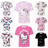 在飛比找蝦皮購物優惠-Hello Kitty 凱蒂貓休閒印花短袖T恤 適合兒童女孩