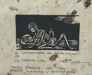 Julio Cesar Peña 00 “La tentación" Print Serigraphy 4.2” x 5.8” Cuban Art