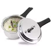 Vinod Platinum Triply Stainless Steel Outer Lid Pressure Cooker, 2 L- Free Post