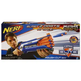 🈣 特價 NERF Rough Cut 2x4 八管散彈槍 菁英藍 橘機 霰彈 噴子 ( 安全 玩具 改裝 配件