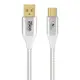 iSee USB-C to A 45W PD鋁合金充電傳輸線1.5M-白色（IC-AC676Ｗ）