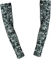 [Gogogmee] Camouflage Uv Protection Arm Sleeves Ice Silk Sunscreen Cuffs for Outdoor Activities