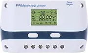 NDNCZDHC Solar Charge Controller 12V 24V LCD Display PWM Solar Panel Regulator for Home Base Stations RVs Yachts Ships